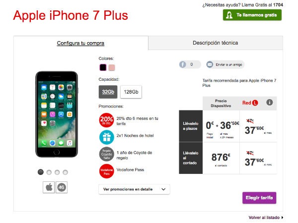 iPhone 7 Plus Vodafone