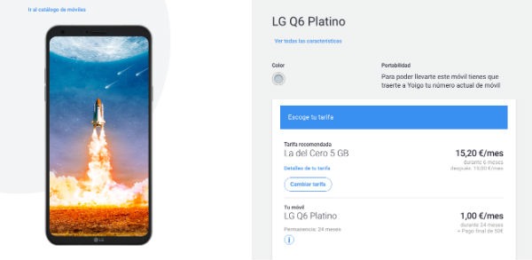 LG Q6 Yoigo 
