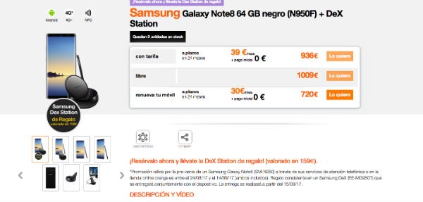 Samsung Galaxy Note 8 Orange