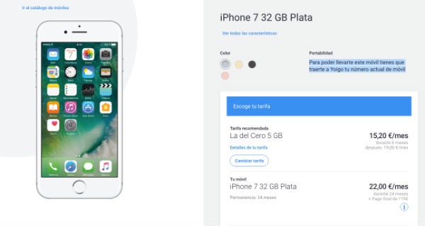 iPhone 7 Yoigo 