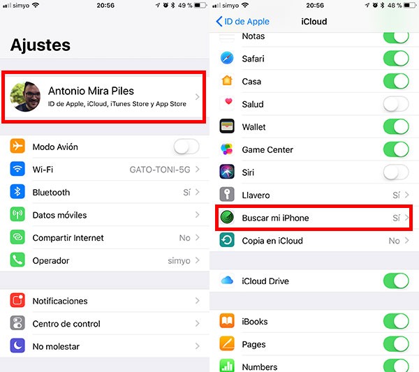 cómo pasar de iOS 11 a iOS 10 desactivar buscar mi iPhone
