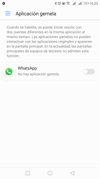 whatsapp aplicacion gemela huawei