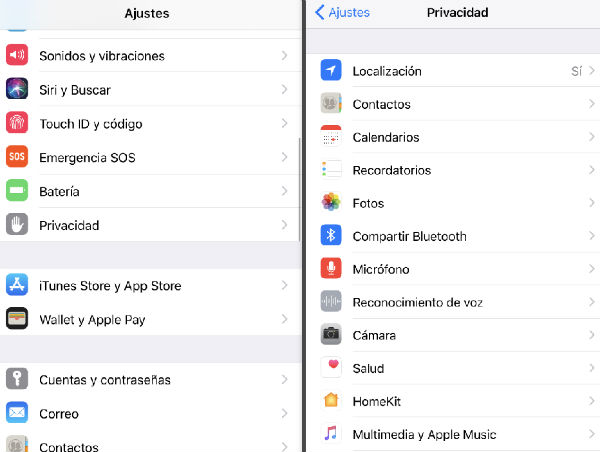 iPhone localización