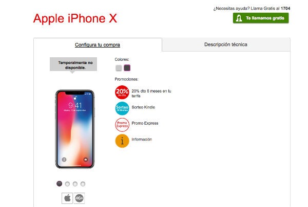 iPhone X Vodafone