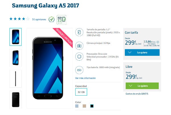 Samsung Galaxy A5 2017 Movistar