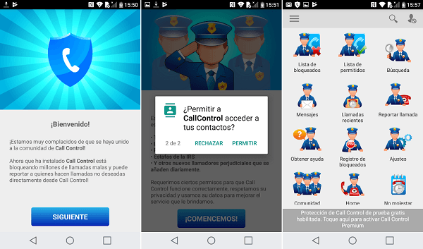 bloquear SMS y llamadas