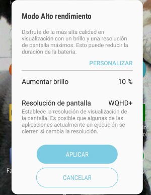 modo rendimiento