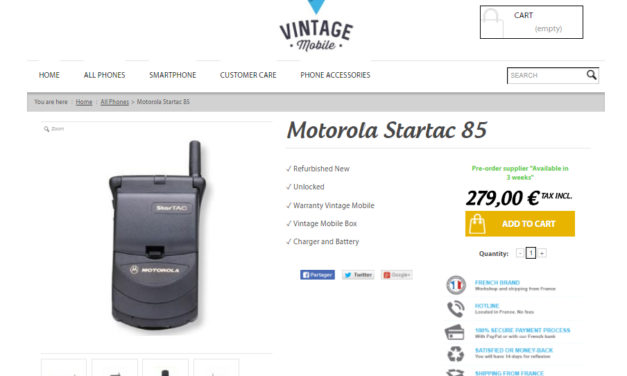 VintageMobile, web para comprar móviles antiguos restaurados