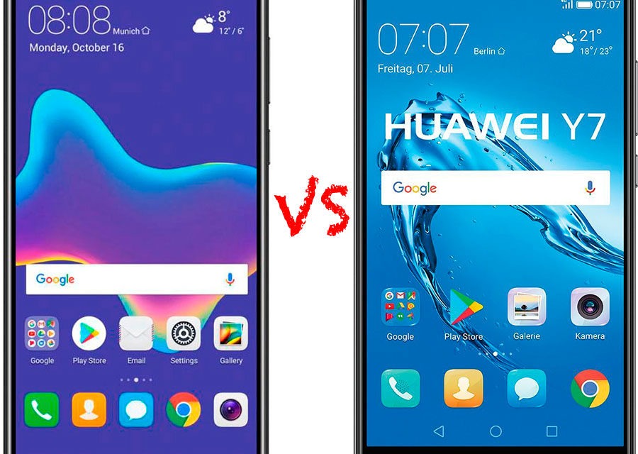 Comparativa Huawei Y9 2018 vs Huawei Y7