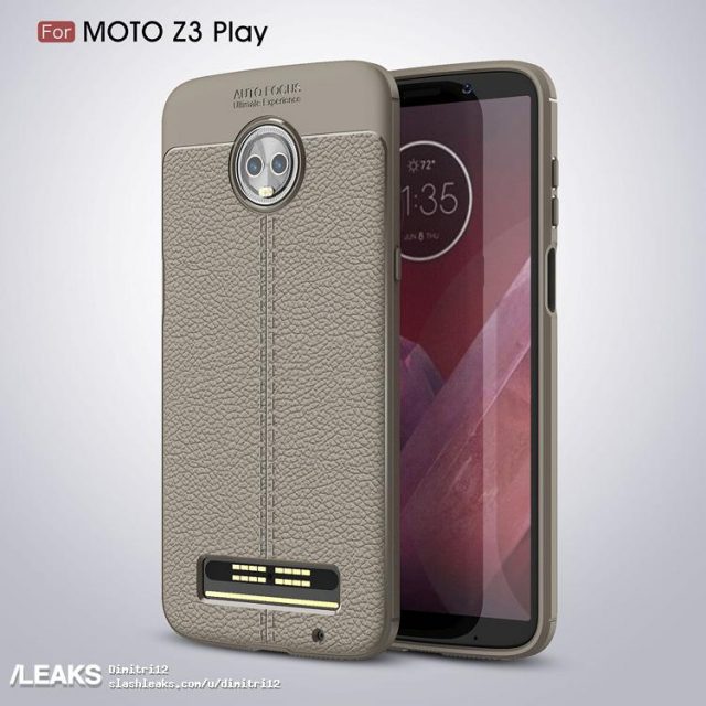Unas fundas para el Motorola Moto Z3 Play revelan su posible diseño
