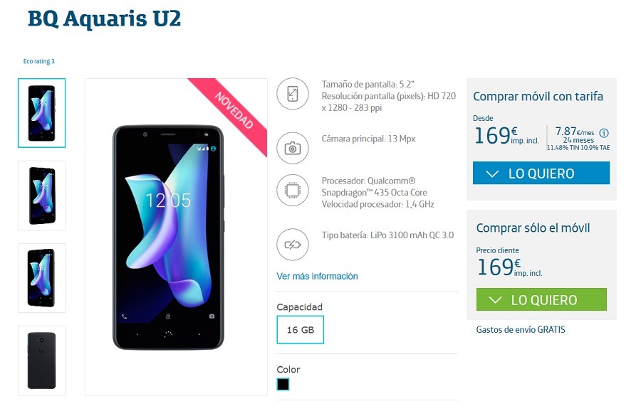 bq aquaris u2 movistar