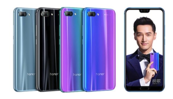 Honor 10, el nuevo buque insignia de Honor confirma notch y carcasa multicolor con tabla