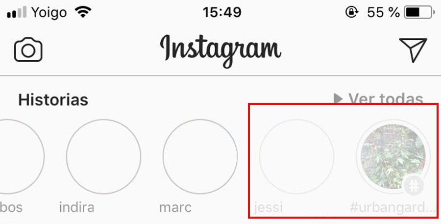 Historias de una persona bloqueadas