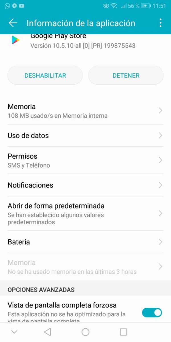 ajustes de android 3