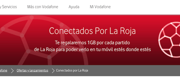 Vodafone regalará 1 GB de datos cada vez que juegue España en el Mundial