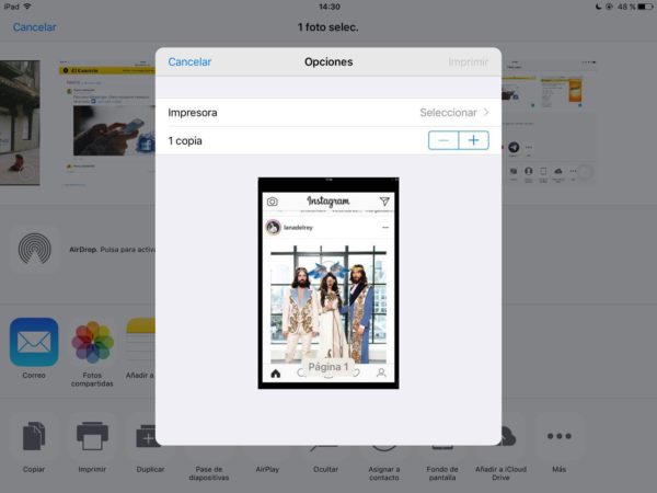 imprimir en ios 6