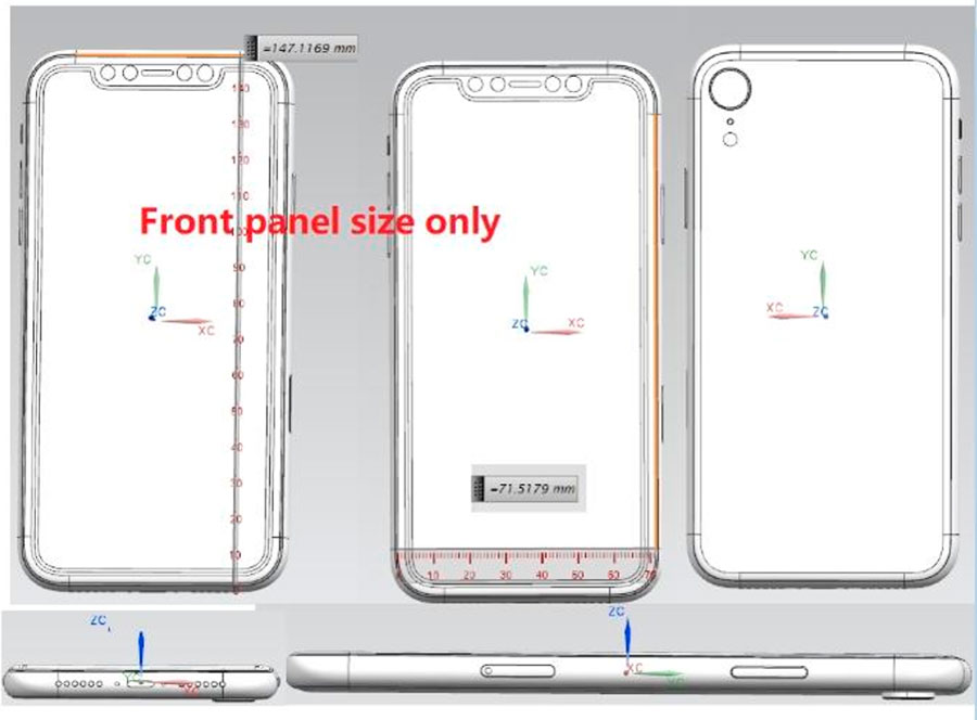 filtrados esquemas próximo iPhone 6.1 pulgadas