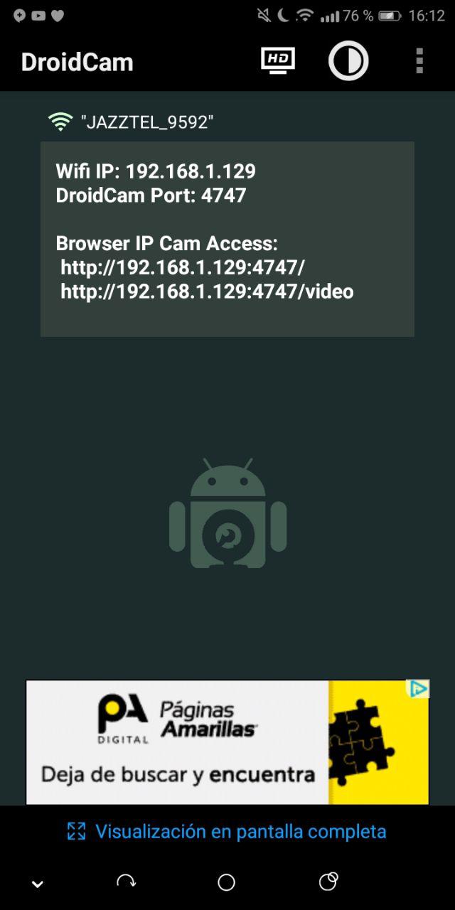 droidcam para Android