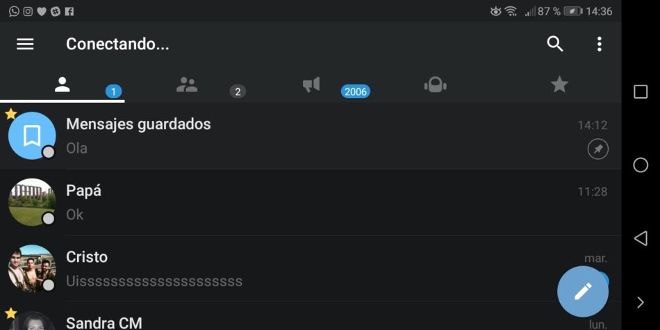 telegram está caído