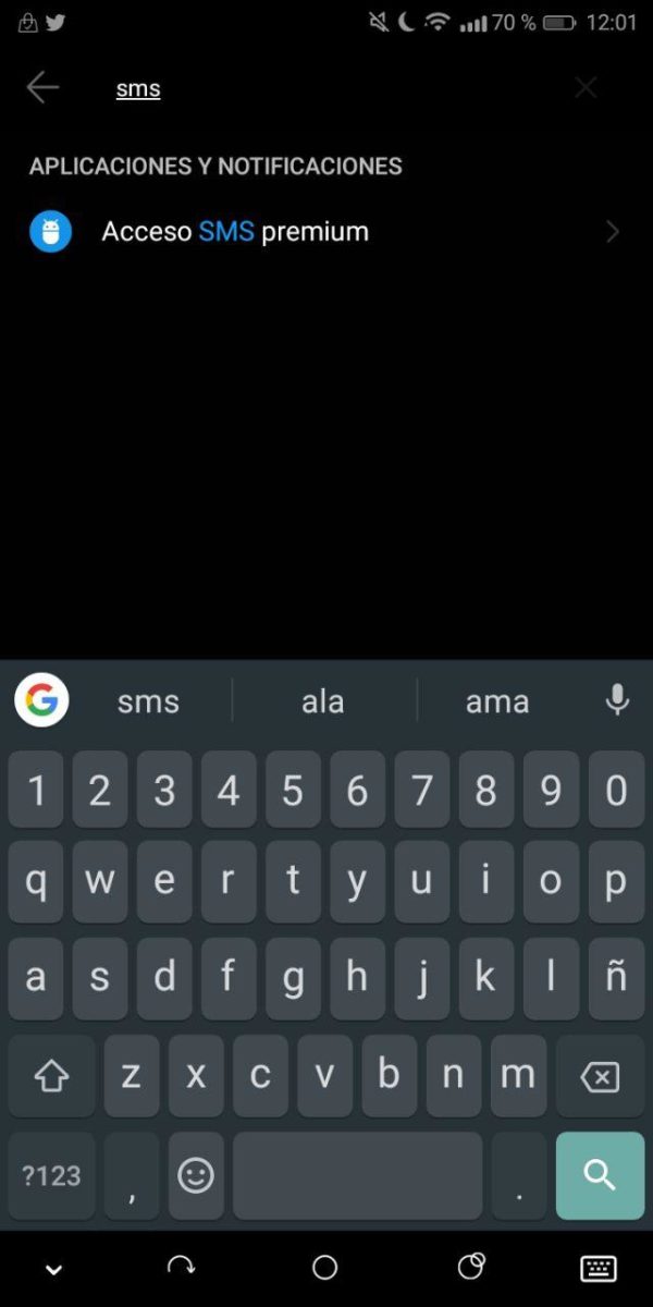 SMS premium de android