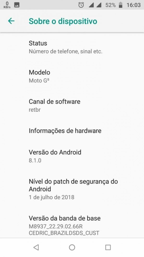 android oreo motorola moto g5