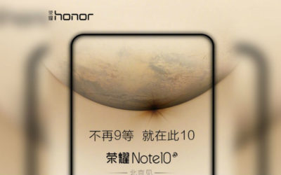 Una foto compara la pantalla del Honor Note 10 a la de la Nintendo Switch