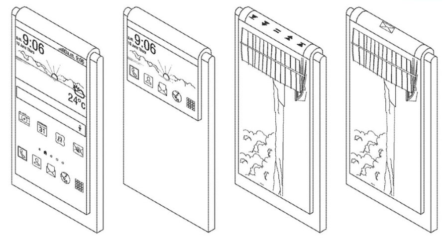 samsung patenta móvil con pantalla flexible ejemplos