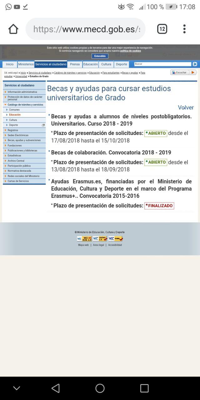 Cómo solicitar las Becas MEC de 2018 desde el móvil 2 becas mec 4
