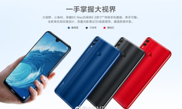 Aparecen las características claves e imágenes del Honor 8X Max