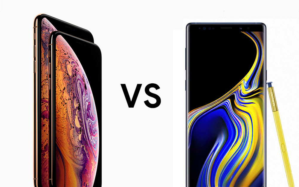 Comparativa Samsung Galaxy Note 9 vs iPhone Xs Max