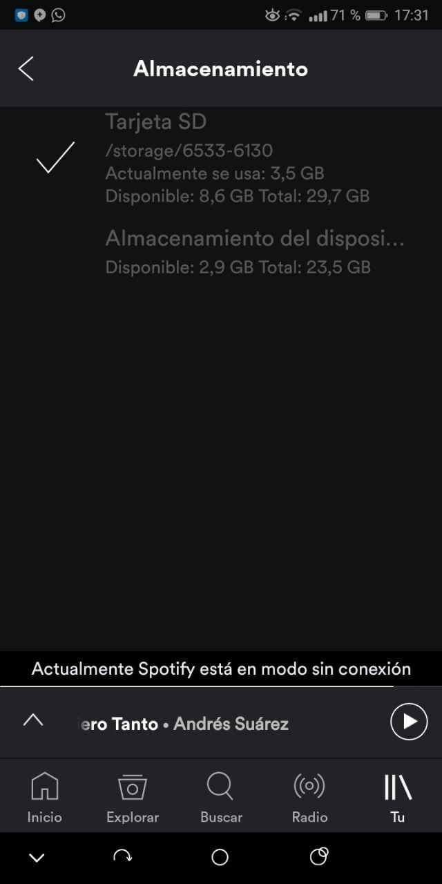 spotify tarjeta sd 2