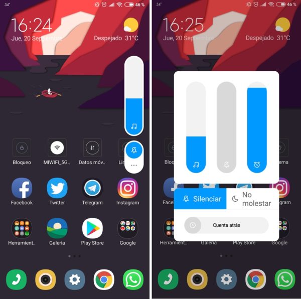 volumen miui 10