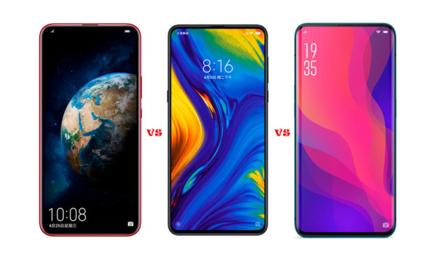 Honor Magic 2 vs Xiaomi Mi Mix 3 vs Oppo Find X, 3 móviles con pantalla deslizante