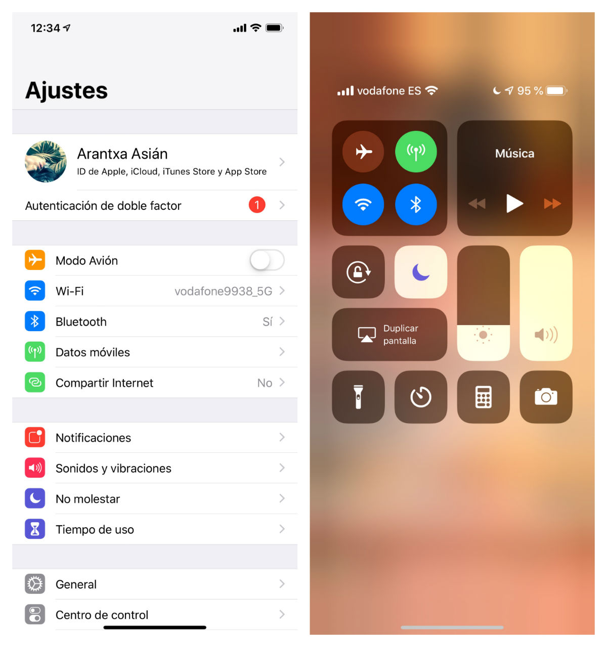 Ajustes iPhone