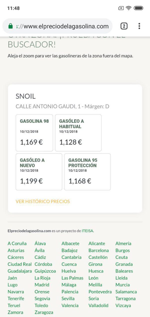 preciodelagasolina