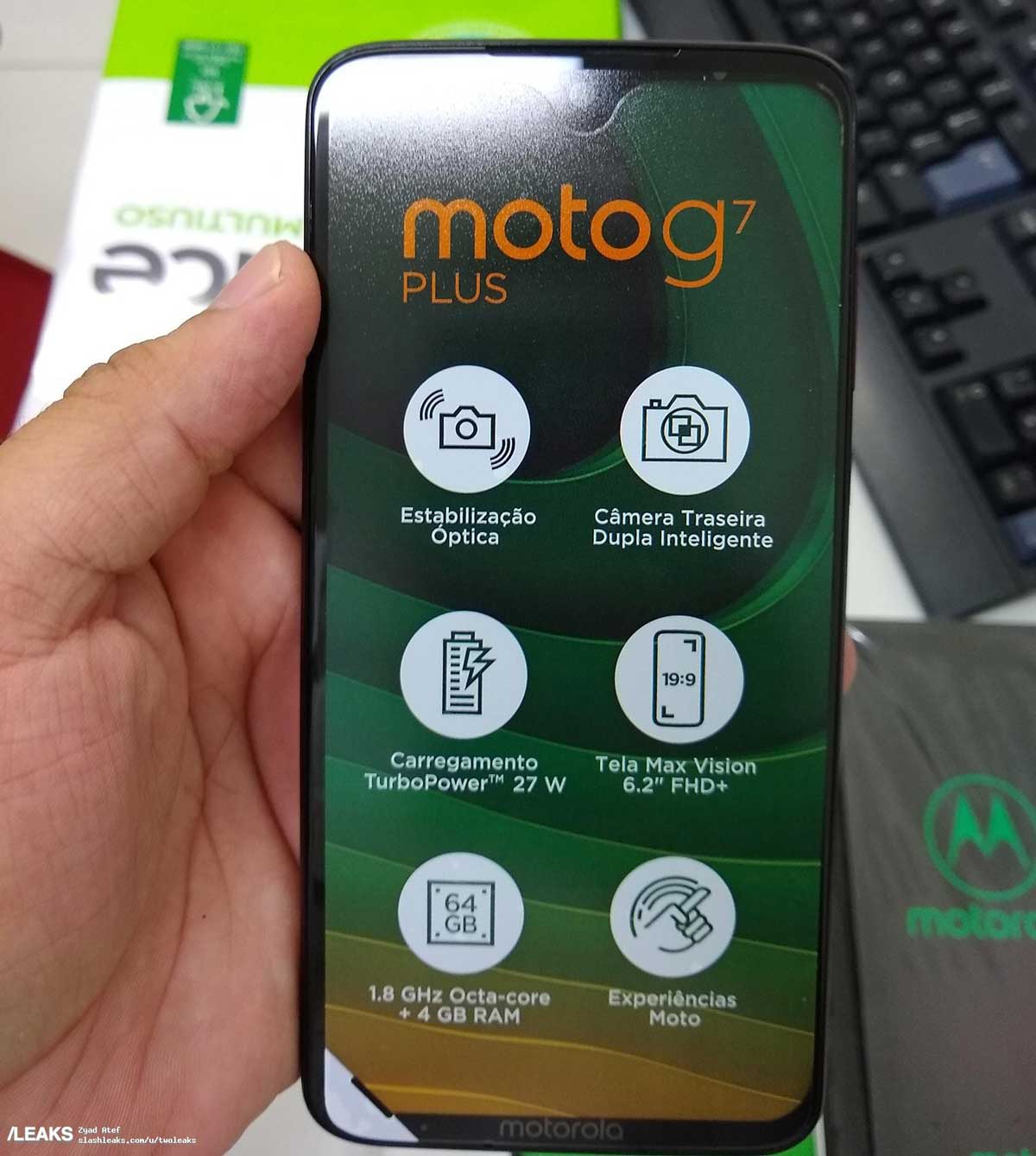 imágenes reales Motorola Moto G7 Plus pantalla