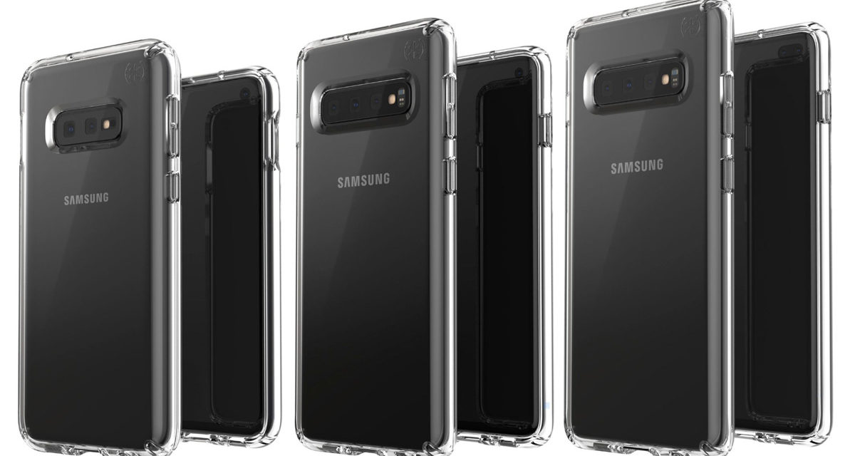 En esta imagen podemos ver las tres variantes del Samsung Galaxy S10