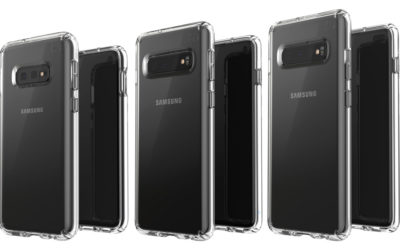 En esta imagen podemos ver las tres variantes del Samsung Galaxy S10