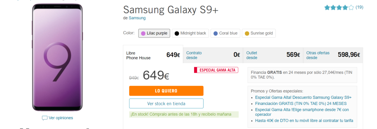 samsung galaxy s9+ phonehouse