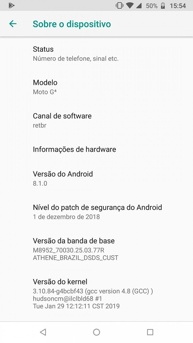android oreo 8.1 motorola moto g4 2