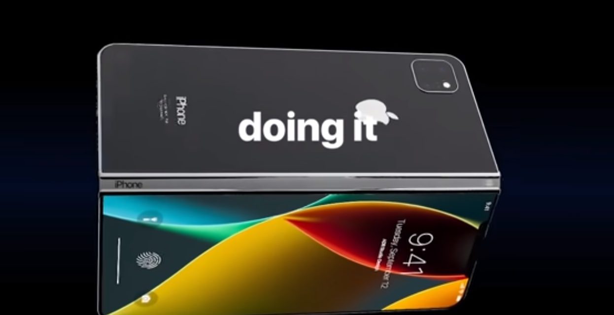 Así luciría un iPhone plegable con pantalla flexible