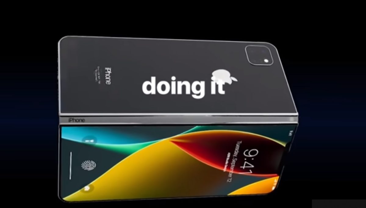 Así luciría un iPhone plegable con pantalla flexible