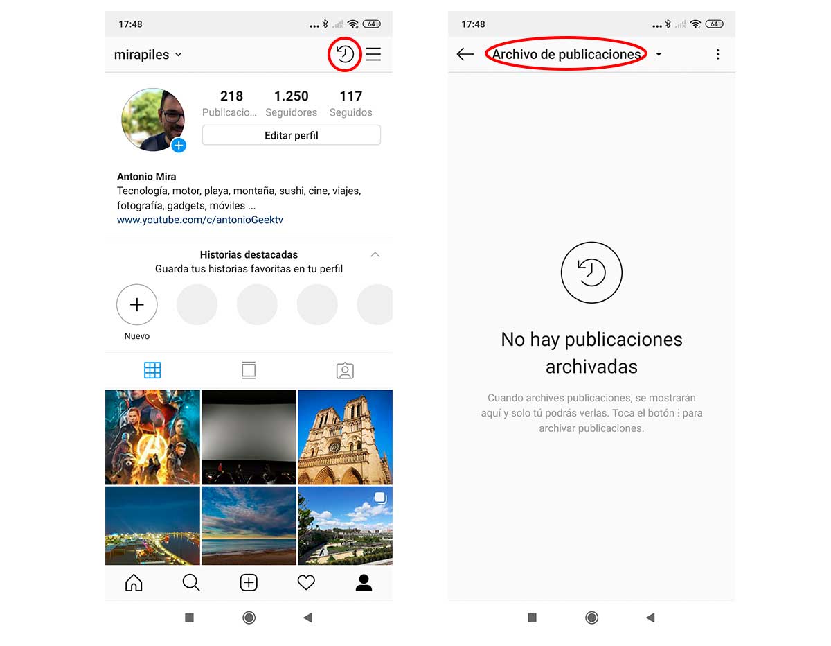 desayuno aerolíneas Problema Cómo archivar y desarchivar una foto en Instagram para Android y iOS