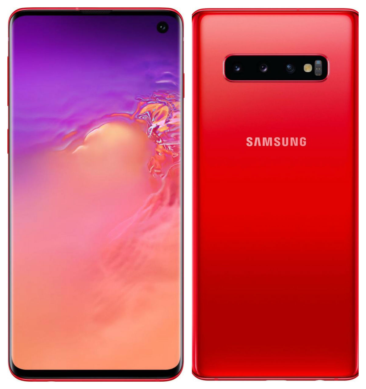 Samsung Galaxy S10 rojo