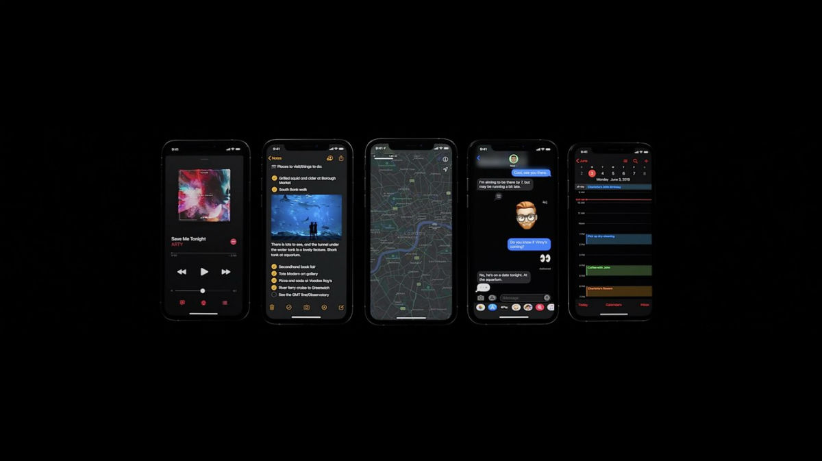 Modo oscuro iOS 13
