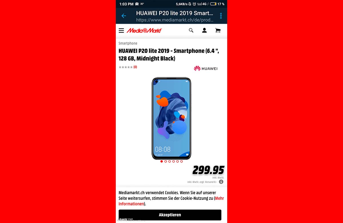 precio huawei p20 lite 2019