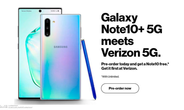 Una imagen confirma la variante 5G del Samsung Galaxy Note 10+
