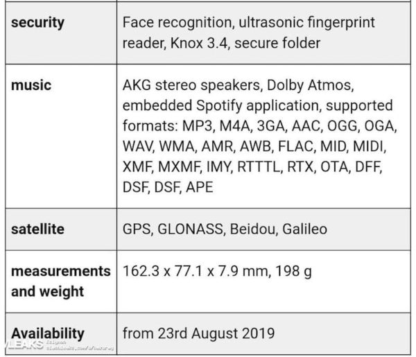 galaxy note 10 caracteristicas 0