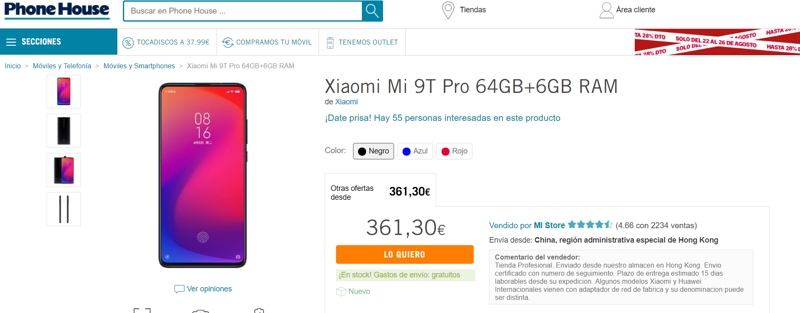 Xiaomi Mi 9T Pro, precio y tiendas donde comprar en España 1