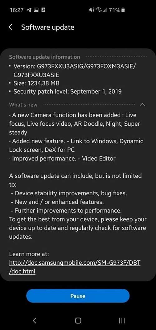 El Samsung Galaxy S10 recibe las novedades de cámara del Note 10 3 el Samsung Galaxy S10 recibe algunas funciones de cámara del Note 10 actualización